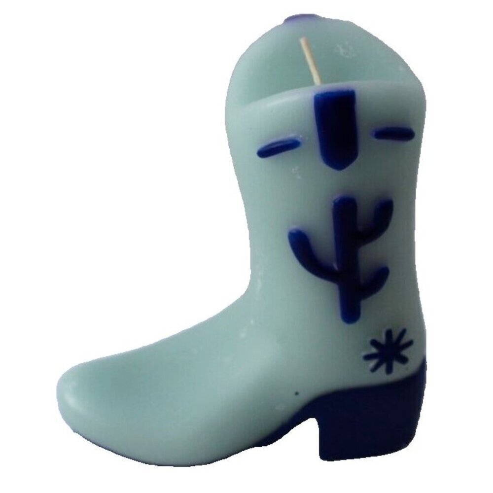New Blue Western Cowgirl / Cowboy Boot Candle Gag Gift